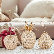 Kristall Ananas Figur Schreibtisch Obst Skulptur Tisch Dekoration Hohl Ornament