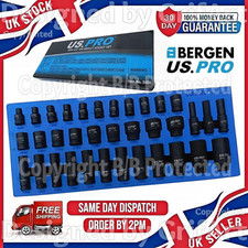 35-TEILIGES SET 1/2 ZOLL ANTRIEB 6PT CR-V TIEF UND FLACH SECHSKANT SCHLAGSCHRAUBER STECKSCHLÜSSEL LANGE KURZE REICHWEITE