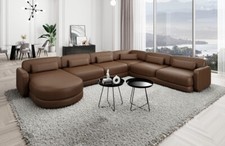 Sofa Leder Wohnlandschaft