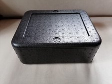 Thermo-Transportbox mit Deckel - anthrazit - Styropor - 30,5x24,5x12 cm