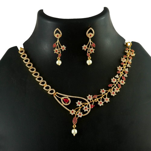 Kette set vergoldet - cz,