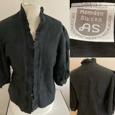 100% Seide Trachten Bluse