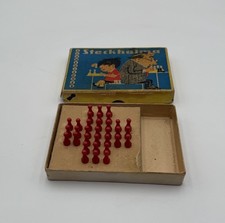 VERO Solo-Halma Schwedisches Steckhalma mit roten Figuren DDR-Spielzeug #6000