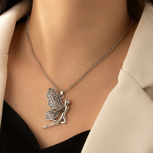 Halskette damen schmetterling - halskette,