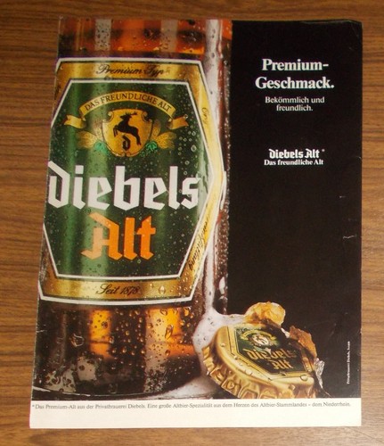 Seltene werbung diebels - werbung,