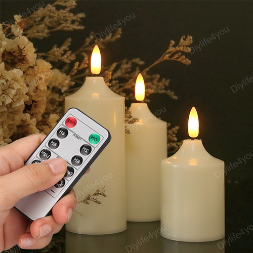 3er set flammenlose flackernd - set,