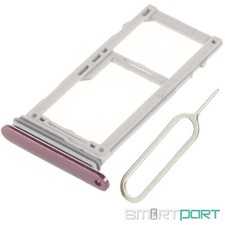 Für Samsung Galaxy S9|S9+Dual SIM+SD Karten Halter Fach Adapter Slot Lila Purple