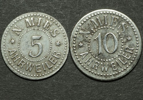 Notgeld 10 pfennig rund - &,