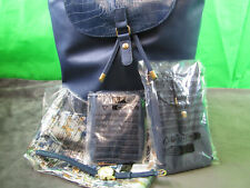 5TLG. Accessoires Set MA Blau groß Tasche Uhr und Schal ,Geldbörse , Handytasche