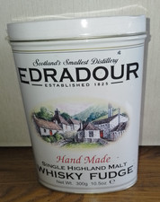 Schöne Blechdose EDRADOUR Hand Made WHISKY FUDGE, Scotland, 2007