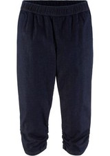 3/4-Stretch-Jeans mit Raffung