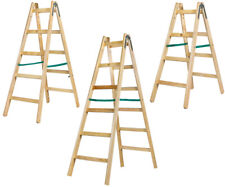 Leiter Doppelstufenleiter Stehleiter Holzleiter Malerleiter mit 4 5 6 Sprossen