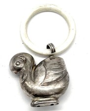 925/- Silber Babyrassel