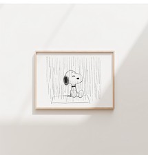 Snoopy - Peanuts - Poster : 30 x 42cm, Leinen - Unikat