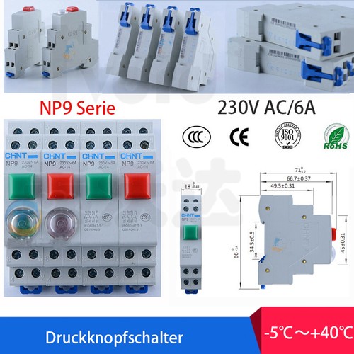 Np9 35mm hutschiene montage - np9,