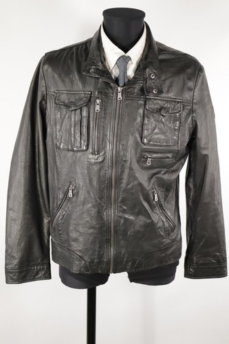 Milestone schwarze leder - milestone, leder-jacke