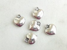 Metall Anhänger Herz 12 mm Charms Liebe Love Herzchen Schmuck Perlen Basteln