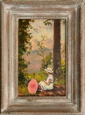 "Junge Frau mit Sonnenschirm