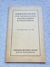 Geschlossene Karosserie 1927 Handbuch Betriebsanleitung Reparaturen Oldtimer