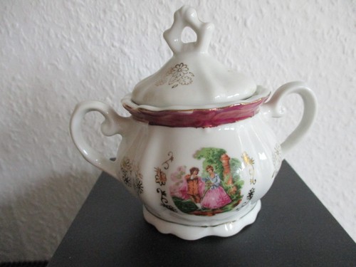 Zuckerdose porzellan klein - ,