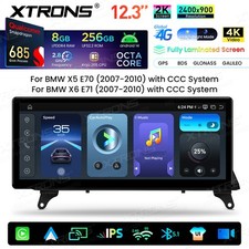12.3" Für BMW X5 E70 X6 E71 CCC Autoradio Octa Core Android 14 8G+256GB 2400*900