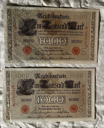 1000 reichsmark deutsches - 1000,