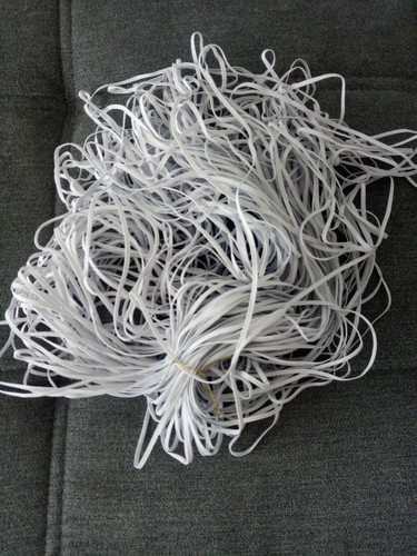 Gummiband 4mm weiß elastisch - ,