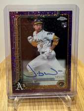 2025 Topps Chrome Jacob Wilson #RA-JWI Purple Speckle Auto RC /299 Athletics ?