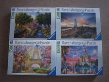 1500 Teile *4 Puzzle RAVENSBURGER* (Paris, Moskau, Island, Cottage)  #1