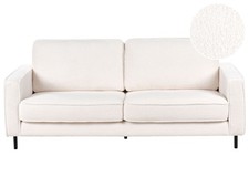 3-Sitzer Sofa Bouclé weiß