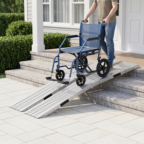 Faltbare auffahrrampe - 2x,