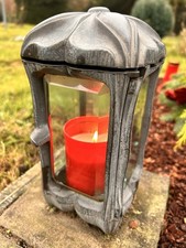 grablampe mit sockel bronze