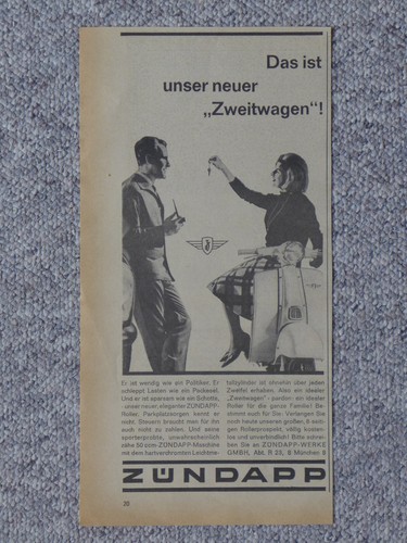 Original werbung zündapp - werbung,