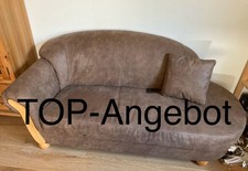 Tolles Sofa (Ottomane) Milano, Federkern, braun, L. 180cm, Armlehne links, neuw.