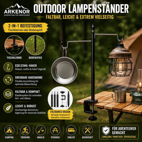 Arkenor camping lampenständer - arkenor, camping-lampenständer