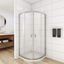 Duschkabine viertelkreis 90x90x190cm Runddusche Duschabtrennung Schiebetür