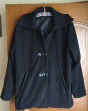 DAMEN FLIEẞJACKE/ KURZMANTEL, SCHWARZ, GR.L