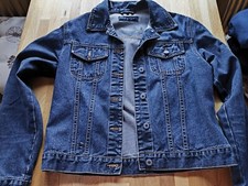 ++ BLUE ONE JEANSJACKE ++ GR. L! GEBRAUCHT! ORIGINAL! STRASS! SKULL!