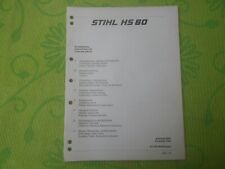 Stihl Heckenschere HS 60 Ersatzteilliste von 1984-02 Original Stihl 