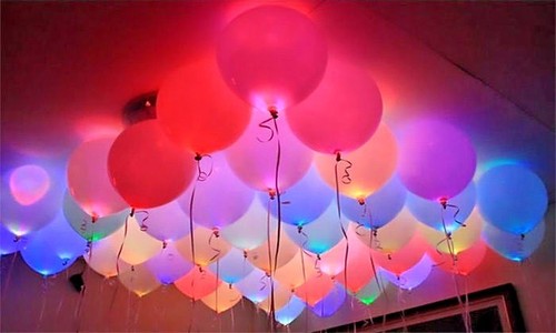 Led luftballons 5er pack - luftballons,