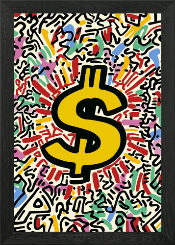 Dollarzeichen pop art poster - dollarzeichen,