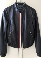  MADELEINE Damen Jugendliche Leder Jacke Bomberjacke Kollegjacke Naviblau Gr.38