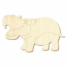 Holz Hippo Flusspferd V2 -
