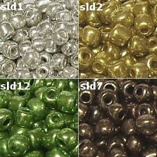 20g Rocailles 4mm Perlen Silbereinzug gefärbt 6/0 Glasperlen Farbauswahl