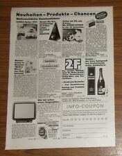 Seltene Werbung vintage BRAUN TV 3 Fernseher - Neuheiten Produkte Chancen 1986