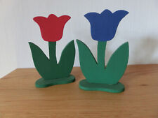 2er Set Tulpen aus Holz