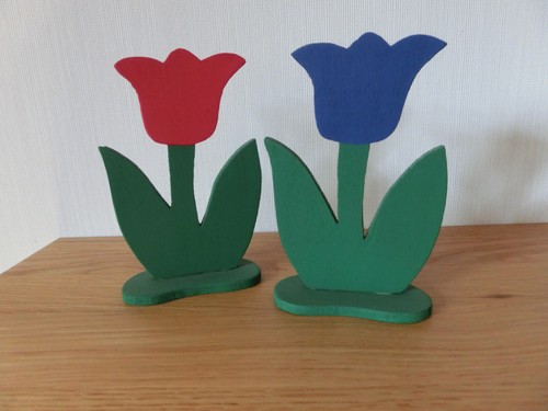 2er set tulpen aus holz - tulpen,