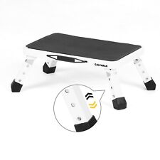 3-stufiger höhenverstellbarer klappbarer Tritthocker mit Antirutsch-Plattform bis 150 kg