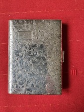 Zigarettenetui ALPACCA HOKA mit floralem Muster und Gravur