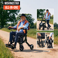 MovingStar AllinOne "E" - Elektro-Rollstuhl, -Rollator & Schiebehilfe, faltbar